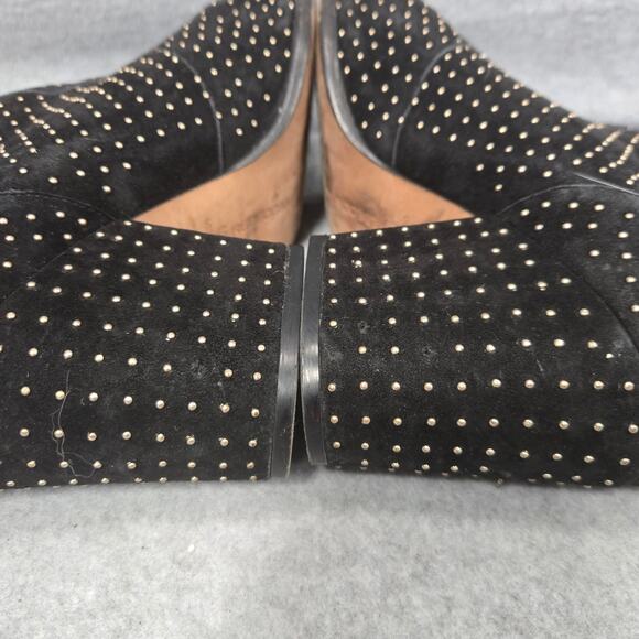 Rebecca Minkoff Blake Suede Studded Heeled Booties Size 10 - Picture 7 of 11